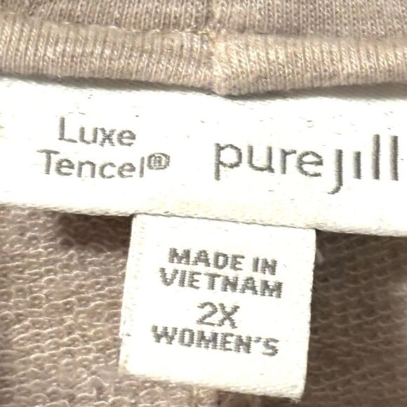 J.Jill pureJill 2X soft oatmeal sleeveless column maxi dress mock turtleneck - Picture 8 of 11